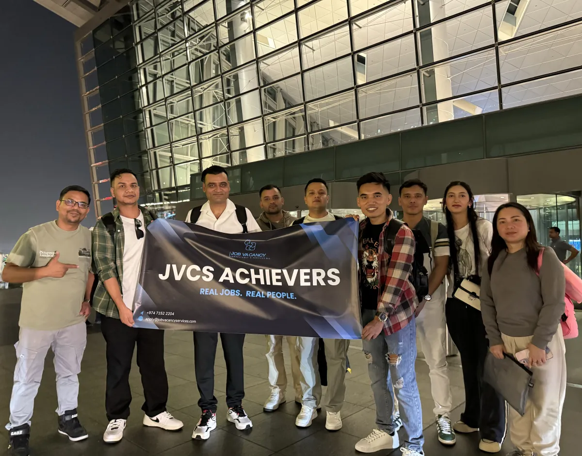 Successfully placed JVCS workers together at Qatar airport