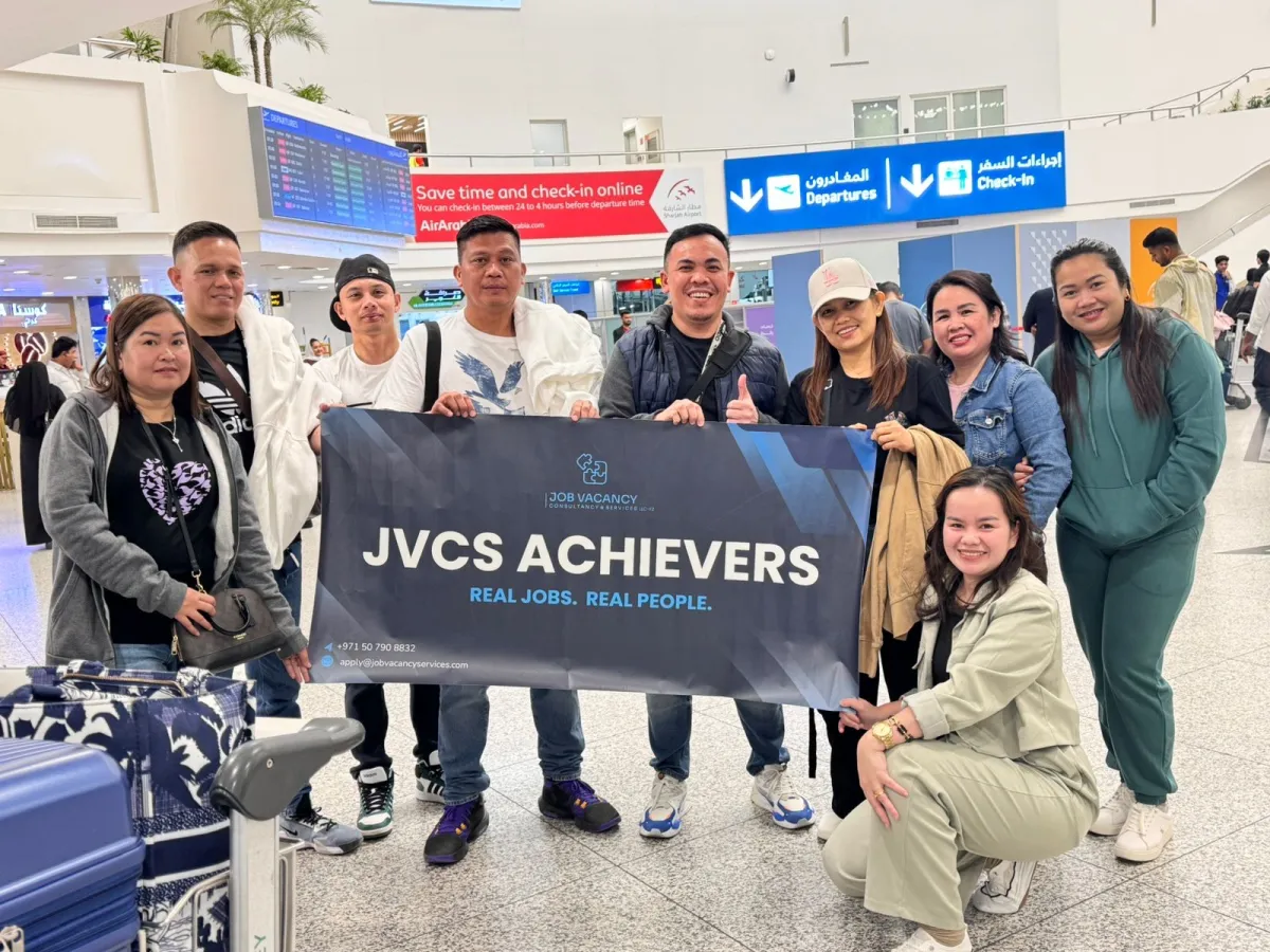 JVCS achievers placed at a UAE airport