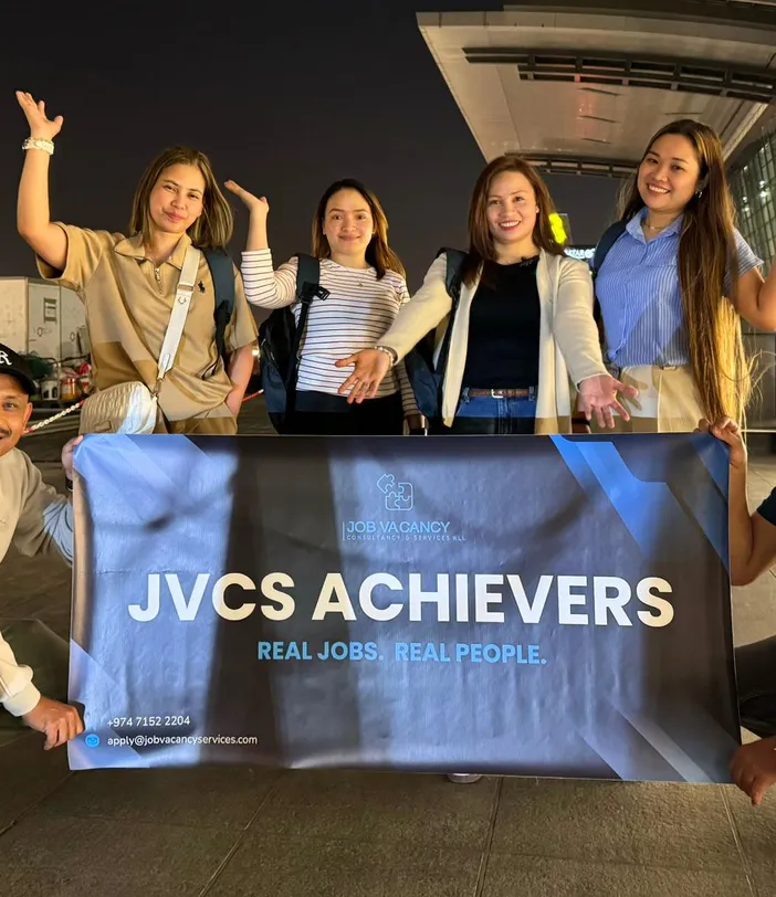 JVCS achievers celebrating their departure to Europe at the airport